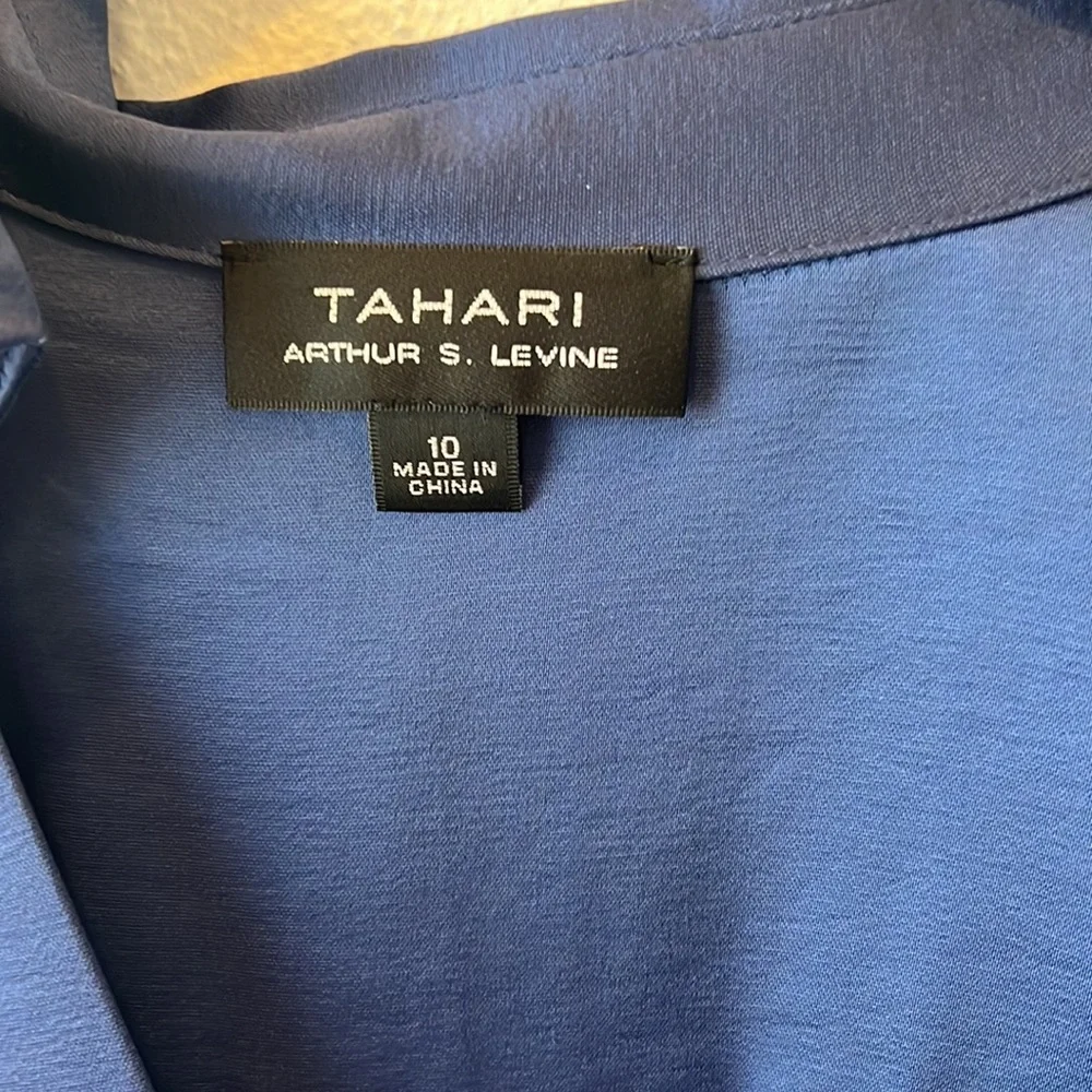 Tahari Periwinkle Wrap Dress - Picture 6 of 10